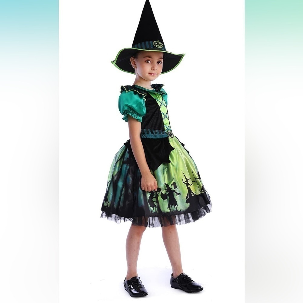 NWT witch costume  -dress and hat  size 3-4 years